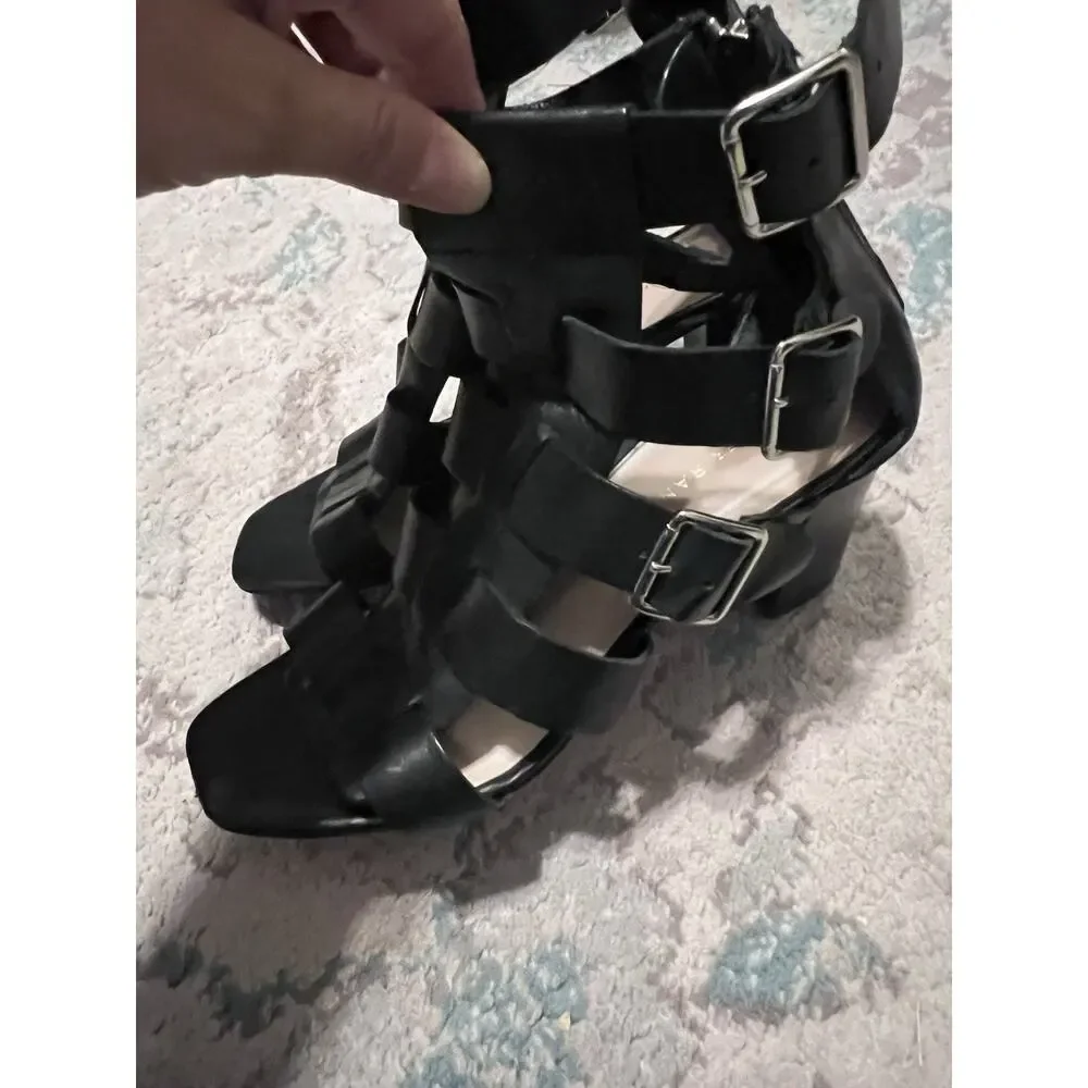 Loeffler Randall Womens Leather Gladiator Strappy Heel Sandals Black Size 8 B